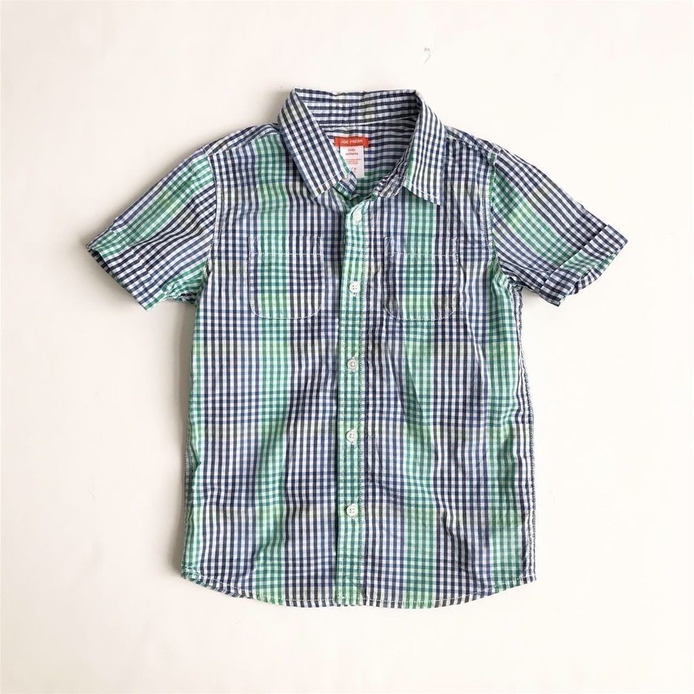 Joe Fresh short sleeve button down EUC S(6-7Y)